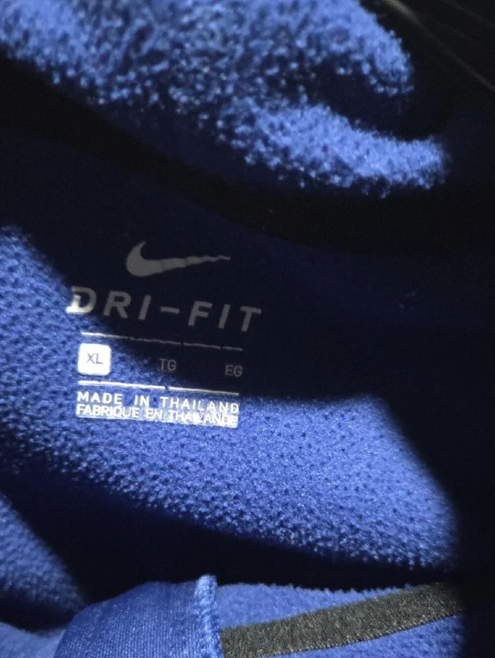 Nike Blue Zip-Up Hoodie with Hood XL.